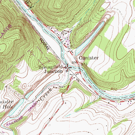 Topographic Map of Springfield Junction, PA