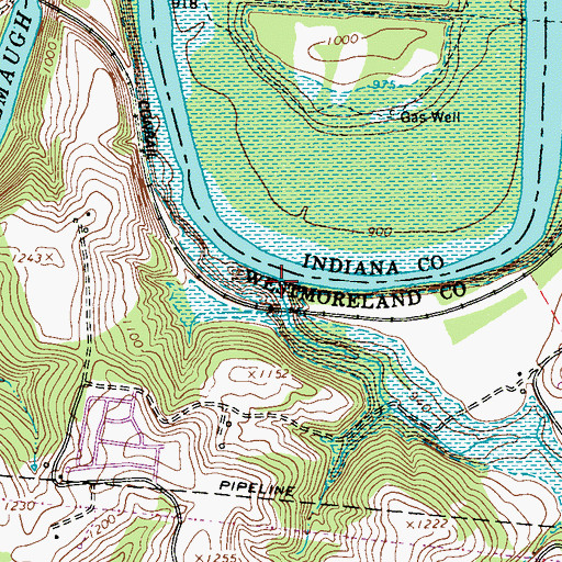 Topographic Map of Spruce Run, PA