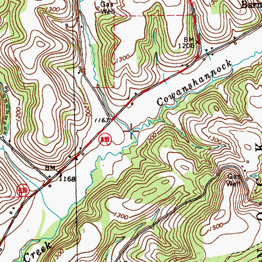 Topographic Map of Spruce Run, PA