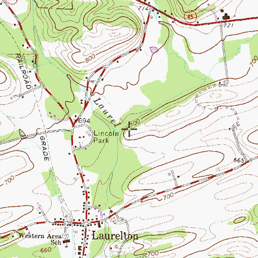 Topographic Map of Spruce Run, PA