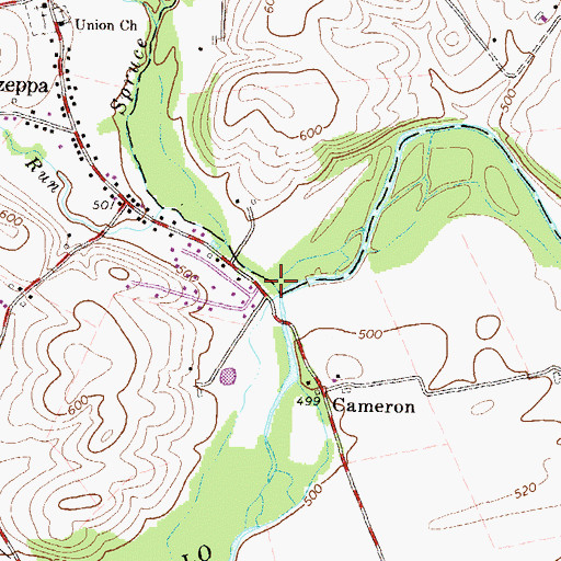 Topographic Map of Spruce Run, PA