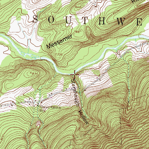 Topographic Map of Stambaugh Hollow, PA