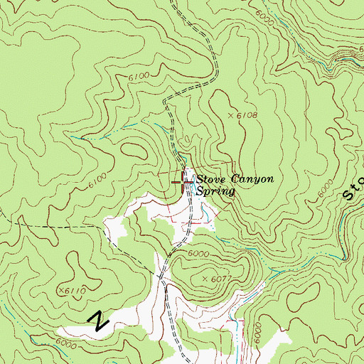 Topographic Map of Stove Canyon Spring, AZ