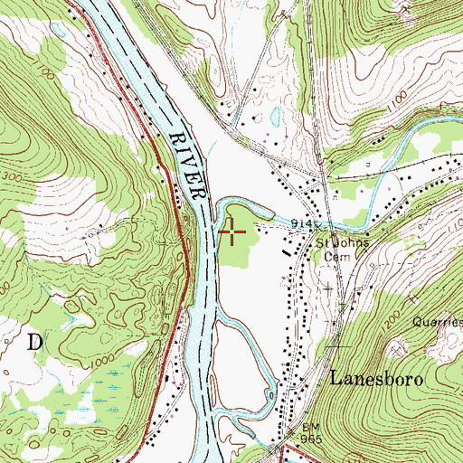 Topographic Map of Starrucca Creek, PA