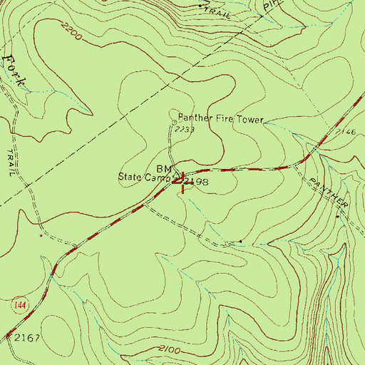 Topographic Map of State Camp, PA
