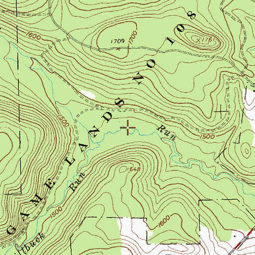 Topographic Map of State Game Lands Number 108, PA