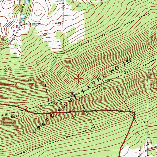 Topographic Map of State Game Lands Number 132, PA