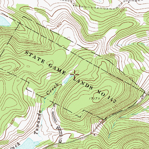 Topographic Map of State Game Lands Number 142, PA