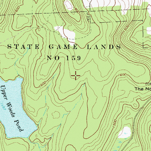 Topographic Map of State Game Lands Number 159, PA
