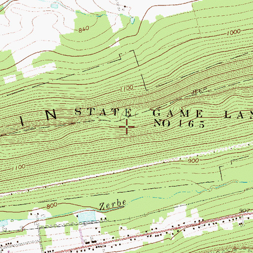 Topographic Map of State Game Lands Number 165, PA