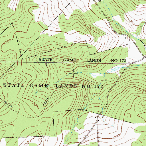 Topographic Map of State Game Lands Number 172, PA