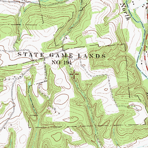 Topographic Map of State Game Lands Number 194, PA