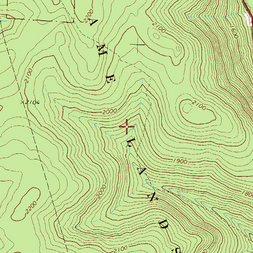 Topographic Map of State Game Lands Number 208, PA