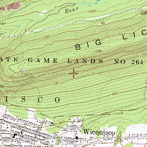 Topographic Map of State Game Lands Number 264, PA