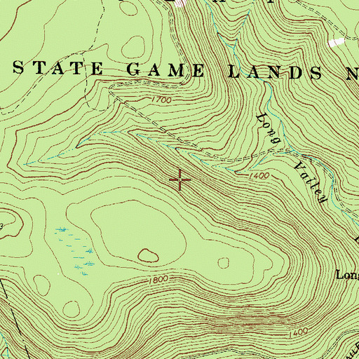 Topographic Map of State Game Lands Number 36, PA