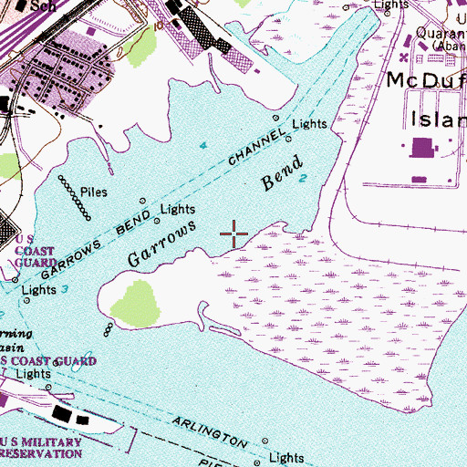 Topographic Map of Garrows Bend, AL