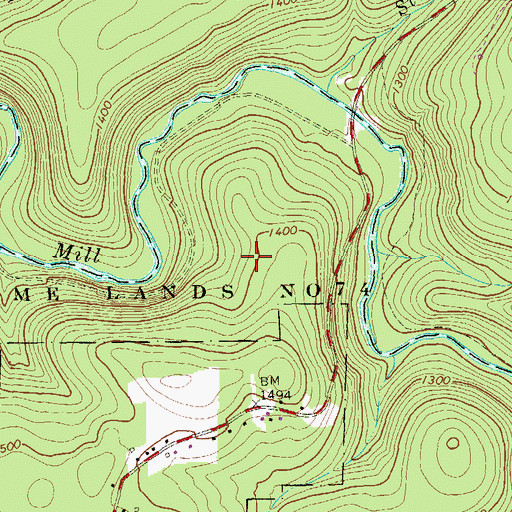 Topographic Map of State Game Lands Number 74, PA