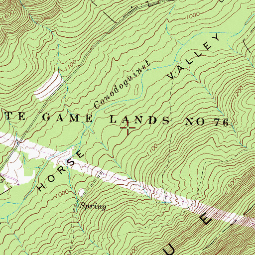 Topographic Map of State Game Lands Number 76, PA