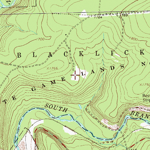 Topographic Map of State Game Lands Number 79, PA