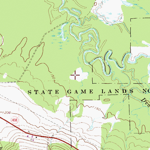 Topographic Map of State Game Lands Number 85, PA