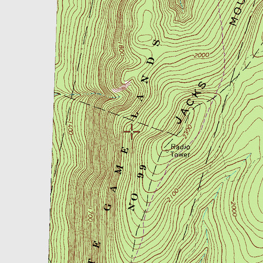 Topographic Map of State Game Lands Number 99, PA