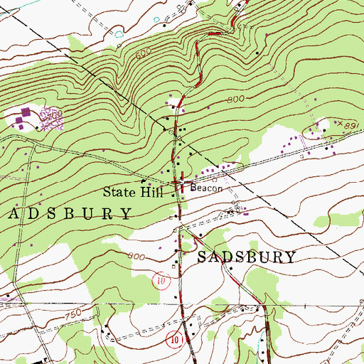 Topographic Map of State Hill, PA