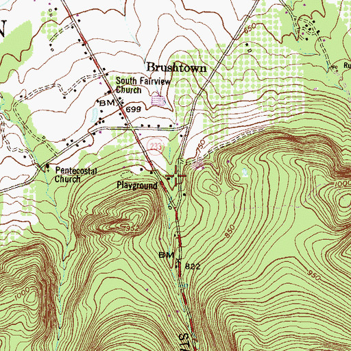 Topographic Map of State Road Hollow, PA