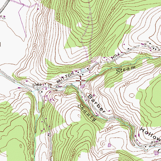 Topographic Map of Steam Mill Creek, PA
