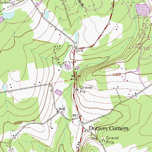Topographic Map of Sterners Run, PA