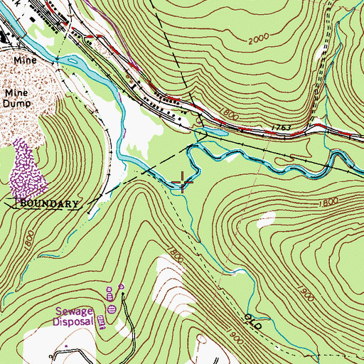 Topographic Map of Stewart Run, PA