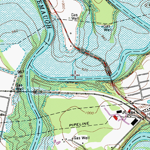 Topographic Map of Stewart Run, PA