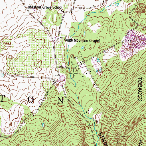 Topographic Map of Sthromes Hollow, PA