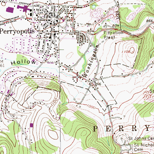 Topographic Map of Stickel Hollow, PA