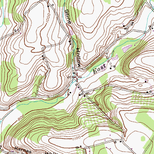 Topographic Map of Stine Hollow, PA