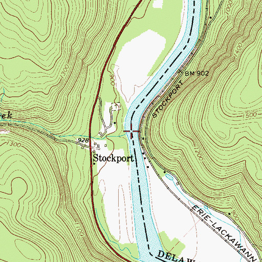 Topographic Map of Stockport Creek, PA