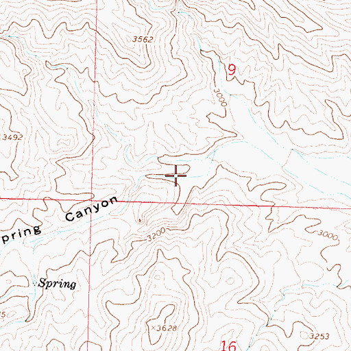 Topographic Map of Stove Spring Canyon, AZ