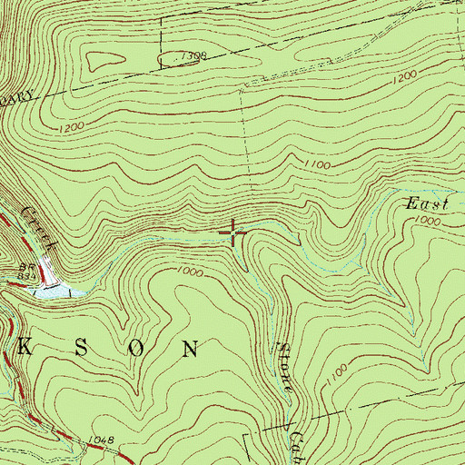 Topographic Map of Stone Cabin Run, PA