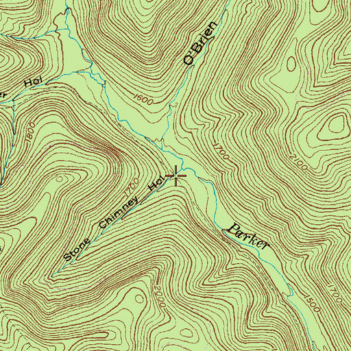 Topographic Map of Stone Chimney Hollow, PA