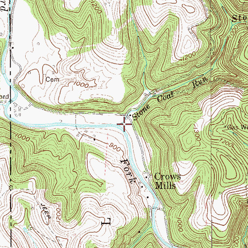 Topographic Map of Stone Coal Run, PA