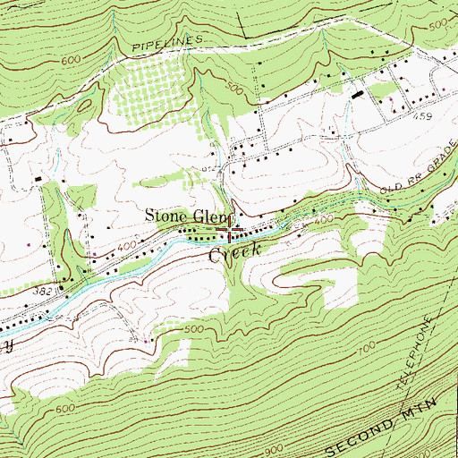 Topographic Map of Stone Glen, PA