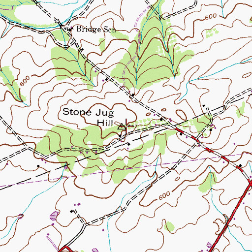 Topographic Map of Stone Jug Hill, PA
