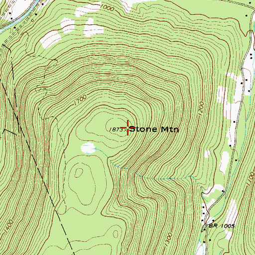 Topographic Map of Stone Mountain, PA