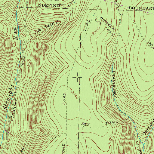 Topographic Map of Stone Road Trail, PA