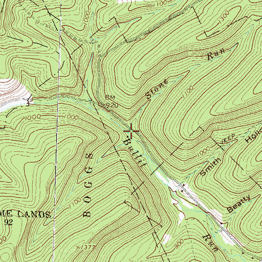 Topographic Map of Stone Run, PA