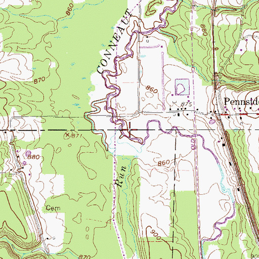 Topographic Map of Stone Run, PA