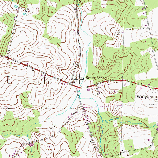 Topographic Map of Stony Brook School, PA