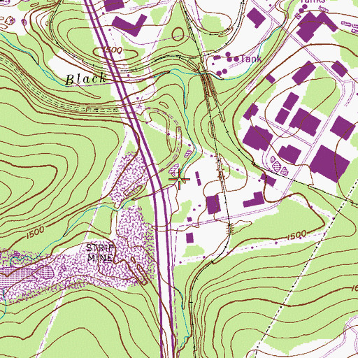 Topographic Map of Stony Creek, PA