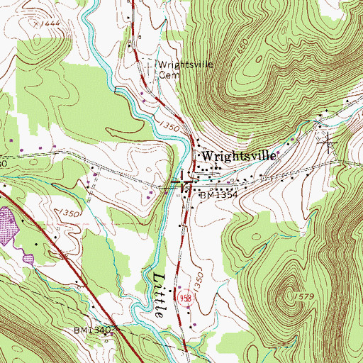 Topographic Map of Stony Creek, PA