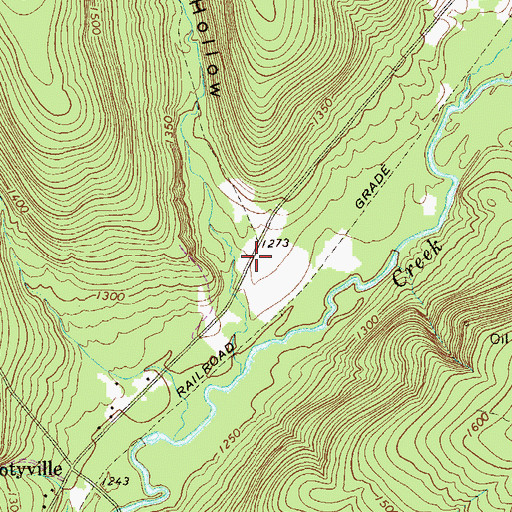 Topographic Map of Stony Hollow, PA