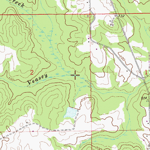 Topographic Map of Gay Creek, AL